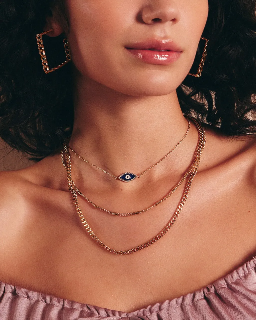 CZ & Enamel Evil Eye Pendant