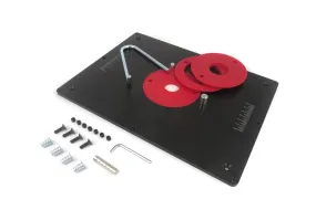 Deluxe Router Table Insert Plate for Router Tables Anodized Aluminum 9" x 12" x 1/4" Thick