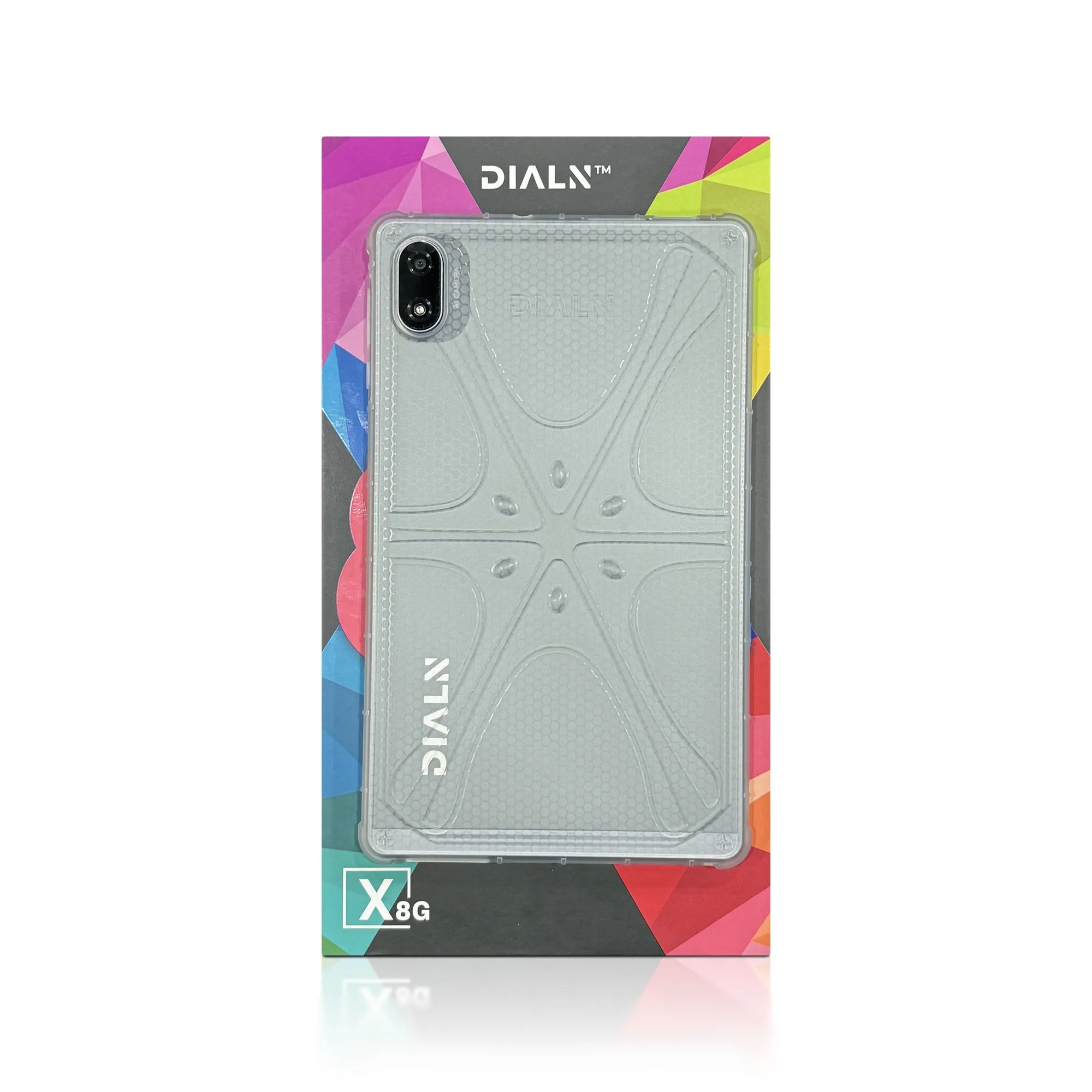 DIALN X8G Android 13 Tablet - 8" HD  Display, 4G LTE, Android 13, Quad Core, 3GB RAM, 64GB Storage, Dual Cameras, Expandable Storage, Metal Back, with Rugged Case - Portable & Durable for Everyday Use