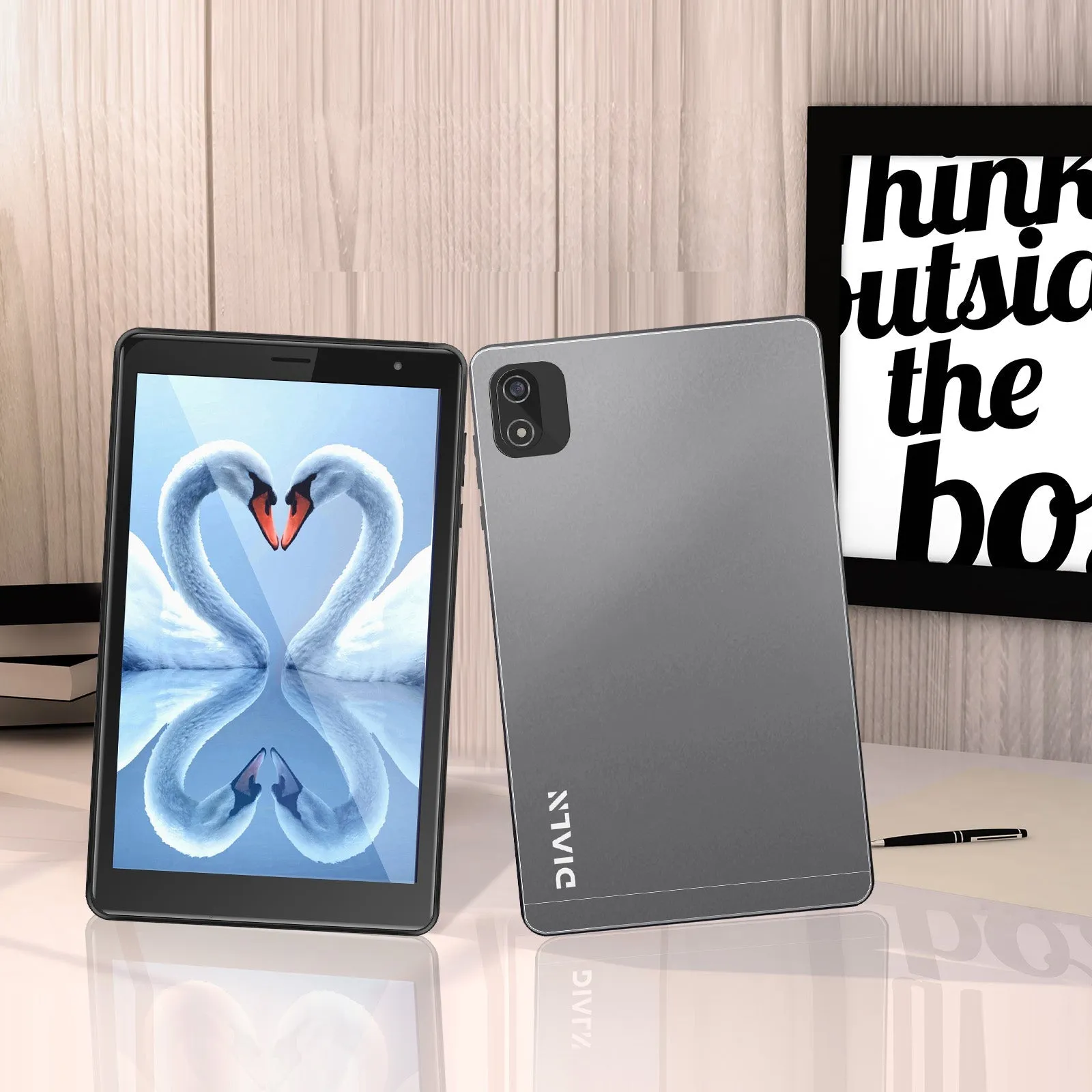 DIALN X8G Android 13 Tablet - 8" HD  Display, 4G LTE, Android 13, Quad Core, 3GB RAM, 64GB Storage, Dual Cameras, Expandable Storage, Metal Back, with Rugged Case - Portable & Durable for Everyday Use