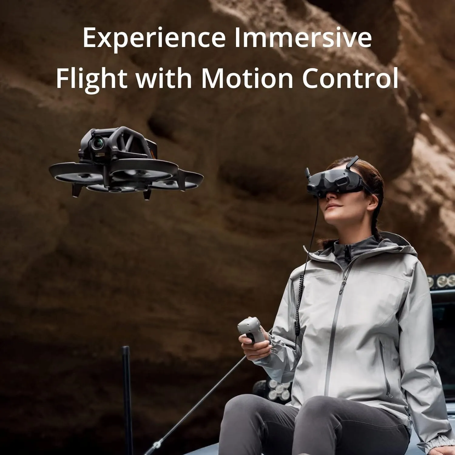 DJI Avata Fly Smart Combo (DJI FPV Goggles V2) - First-Person View Drone UAV Quadcopter with 4K Stabilized Video (Refurbished)