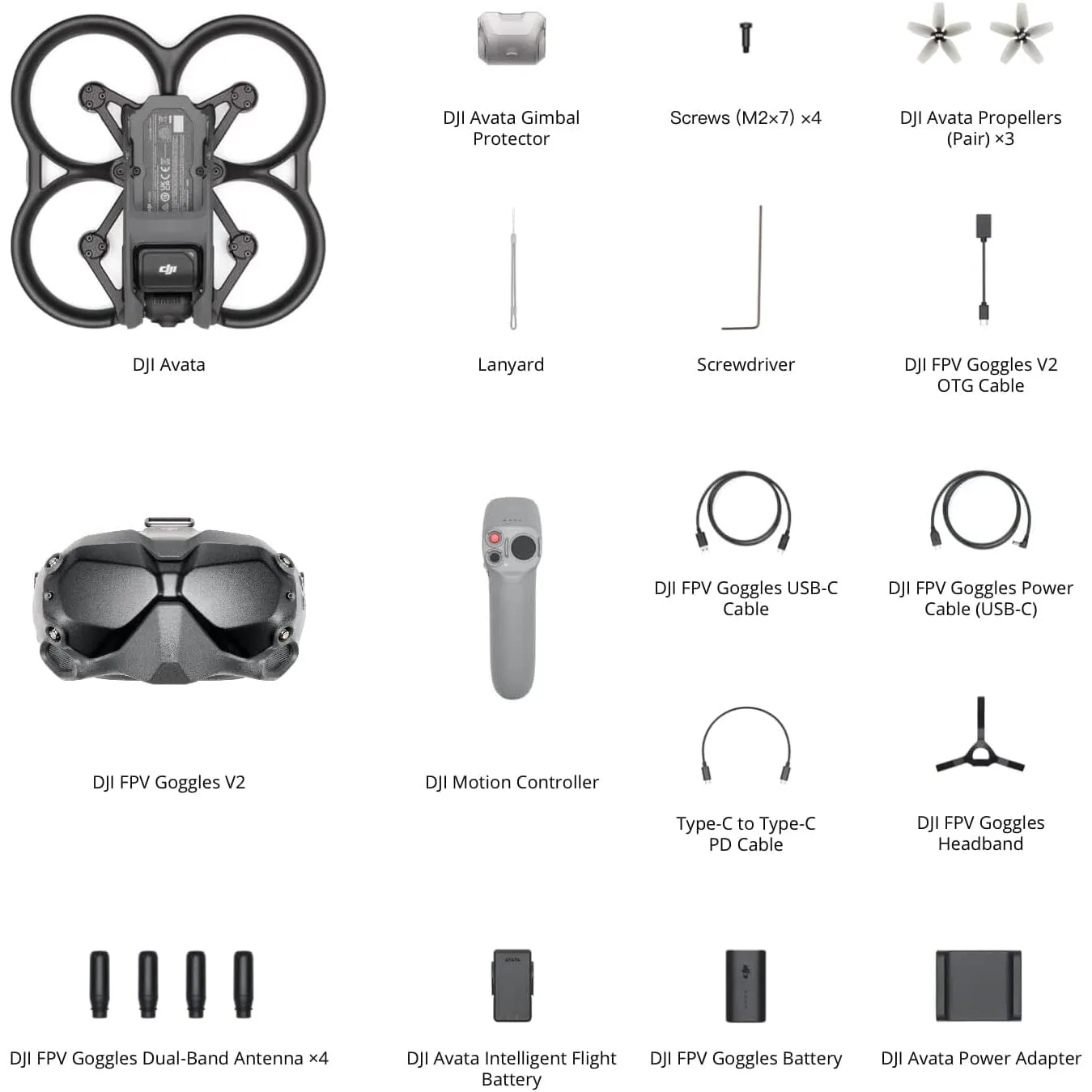 DJI Avata Fly Smart Combo (DJI FPV Goggles V2) - First-Person View Drone UAV Quadcopter with 4K Stabilized Video (Refurbished)