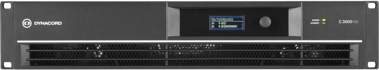 Dynacord C3600FDI-US DSP 2x1800W Power Amplifier for Fixed Install Applications F.01U.314.195