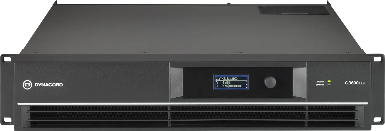 Dynacord C3600FDI-US DSP 2x1800W Power Amplifier for Fixed Install Applications F.01U.314.195