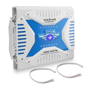Elite Series Waterproof Bluetooth Amplifier, Bridgeable 1000 Watt 4-Channel Amp
