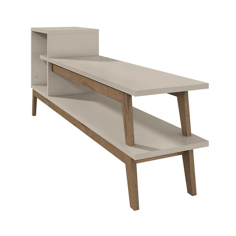 Essence 73.82" TV Stand with 2 Shelves in Off White