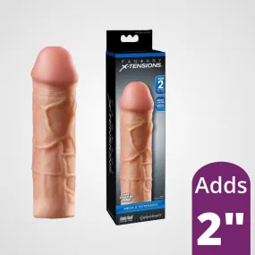 Fantasy X-Tension Mega 2" Penis Extension Sleeve - Flesh