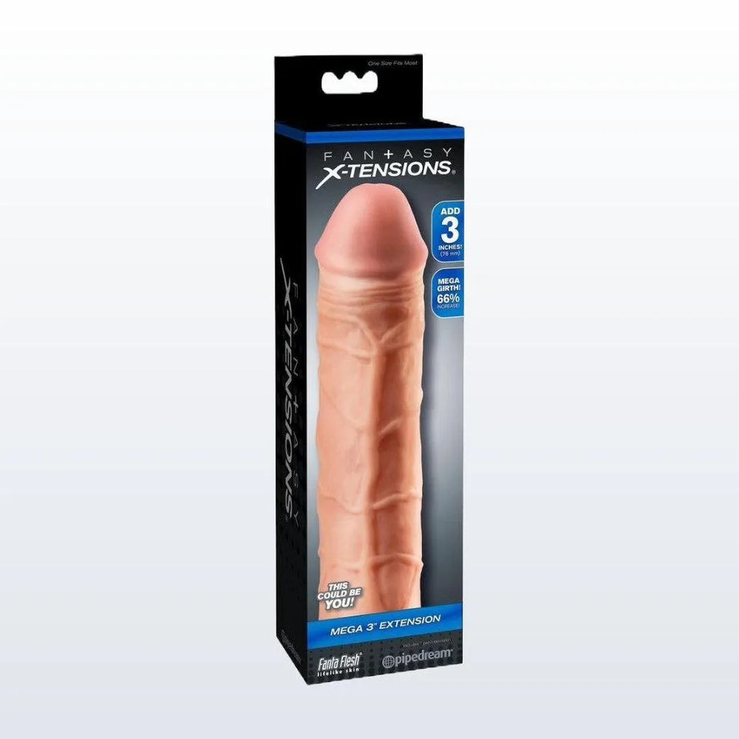 Fantasy X-Tension Mega 3" Penis Extension Sleeve - Flesh