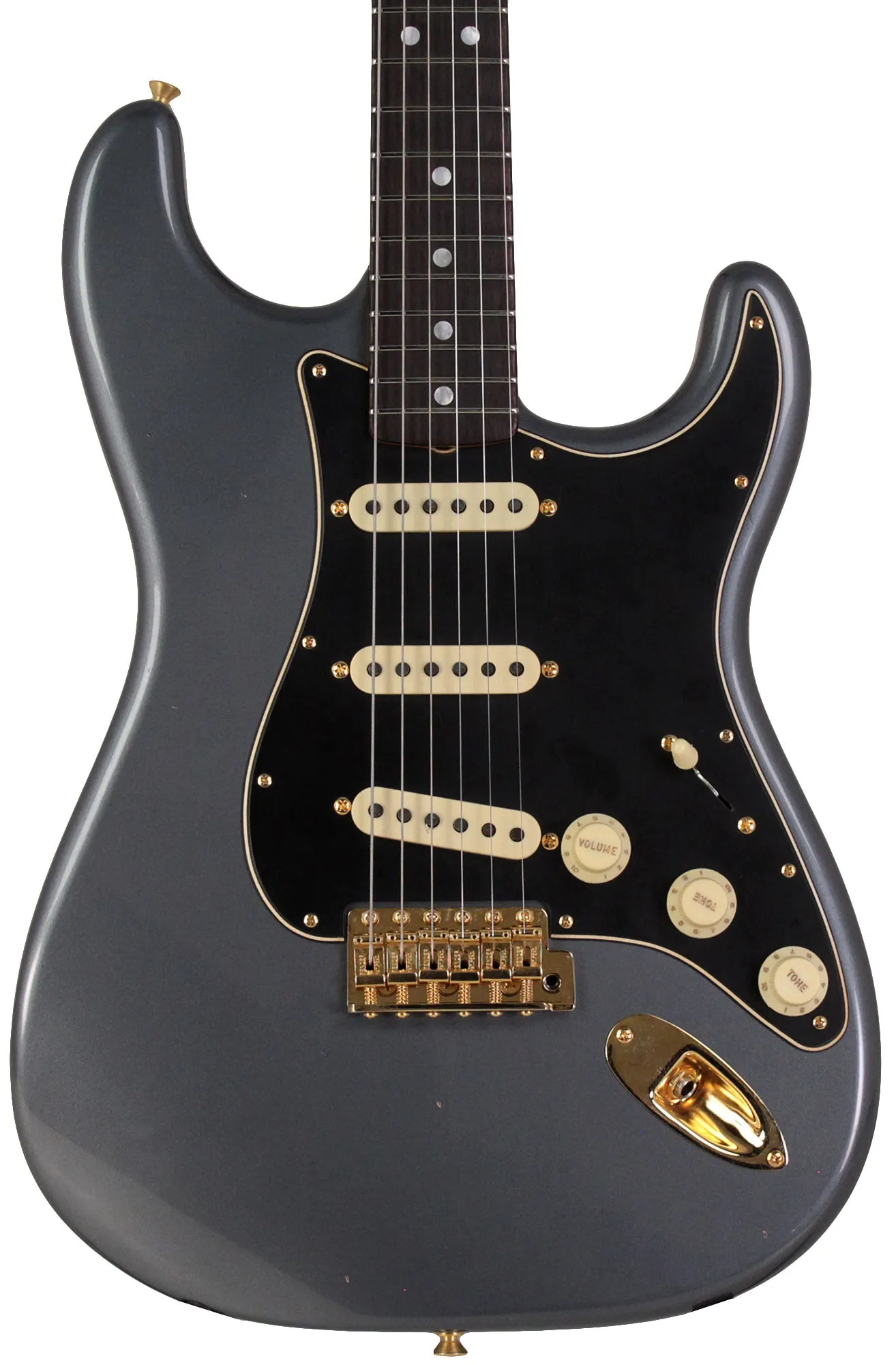 Fender Custom Shop Limited 1965 Dual-Mag Stratocaster Journeyman, Faded Aged Charcoal Frost Metallic