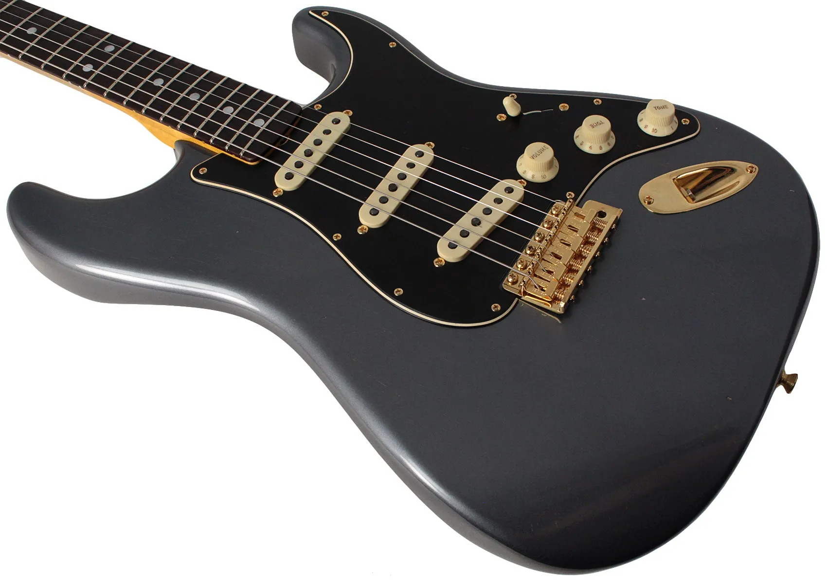 Fender Custom Shop Limited 1965 Dual-Mag Stratocaster Journeyman, Faded Aged Charcoal Frost Metallic