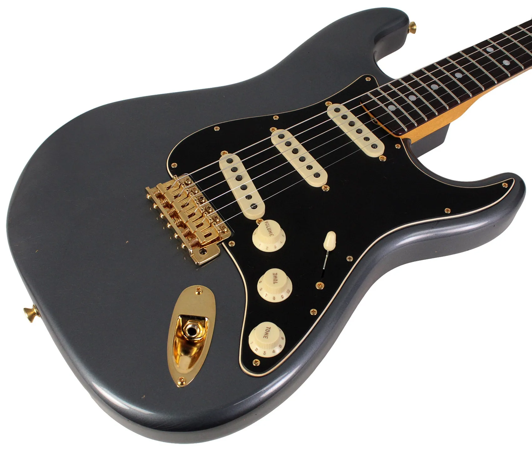 Fender Custom Shop Limited 1965 Dual-Mag Stratocaster Journeyman, Faded Aged Charcoal Frost Metallic