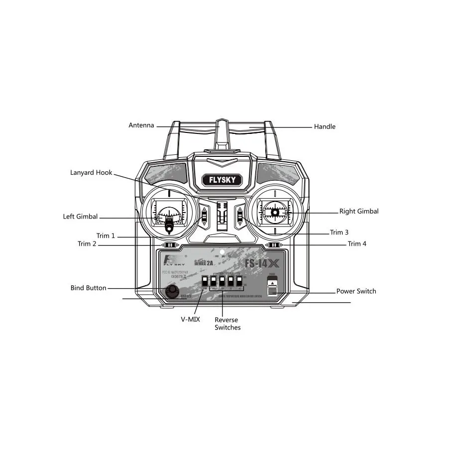 FlySky FS-i4X 2.4GHz 4CH AFHDS R/C Transmitter   FS-A6 Receiver