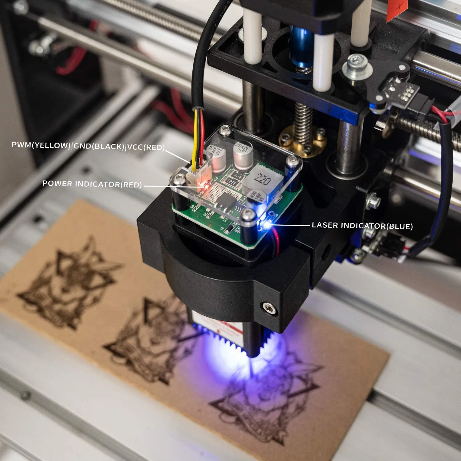 FoxAlien 20W Fixed Focus Blue Laser Module Kit | Optical Output 5W