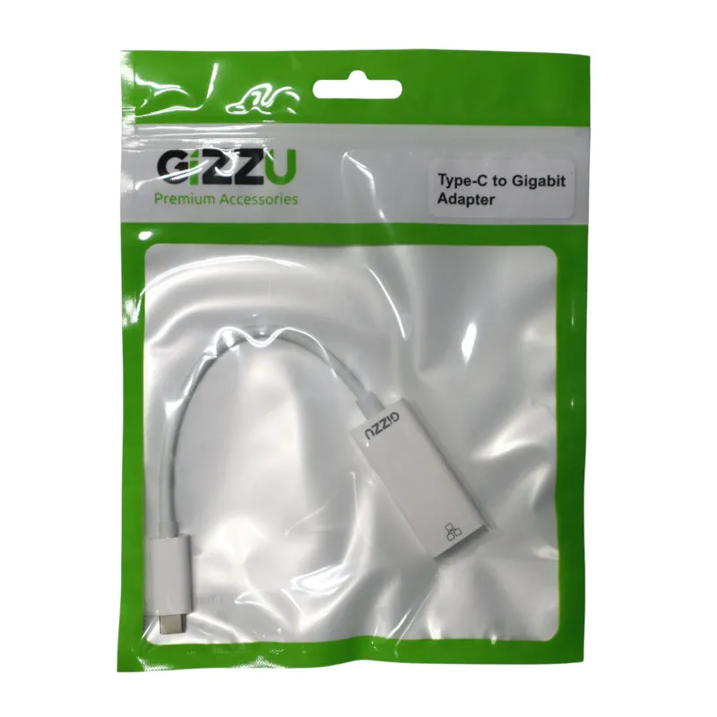Gizzu Usb-C To Gigabit Adapter Polybag - White