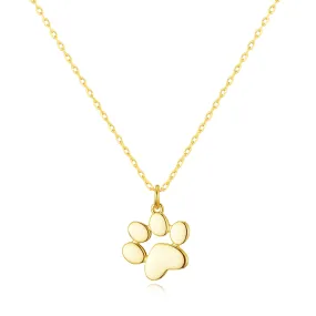 Gold Plated Dog Paw Necklace