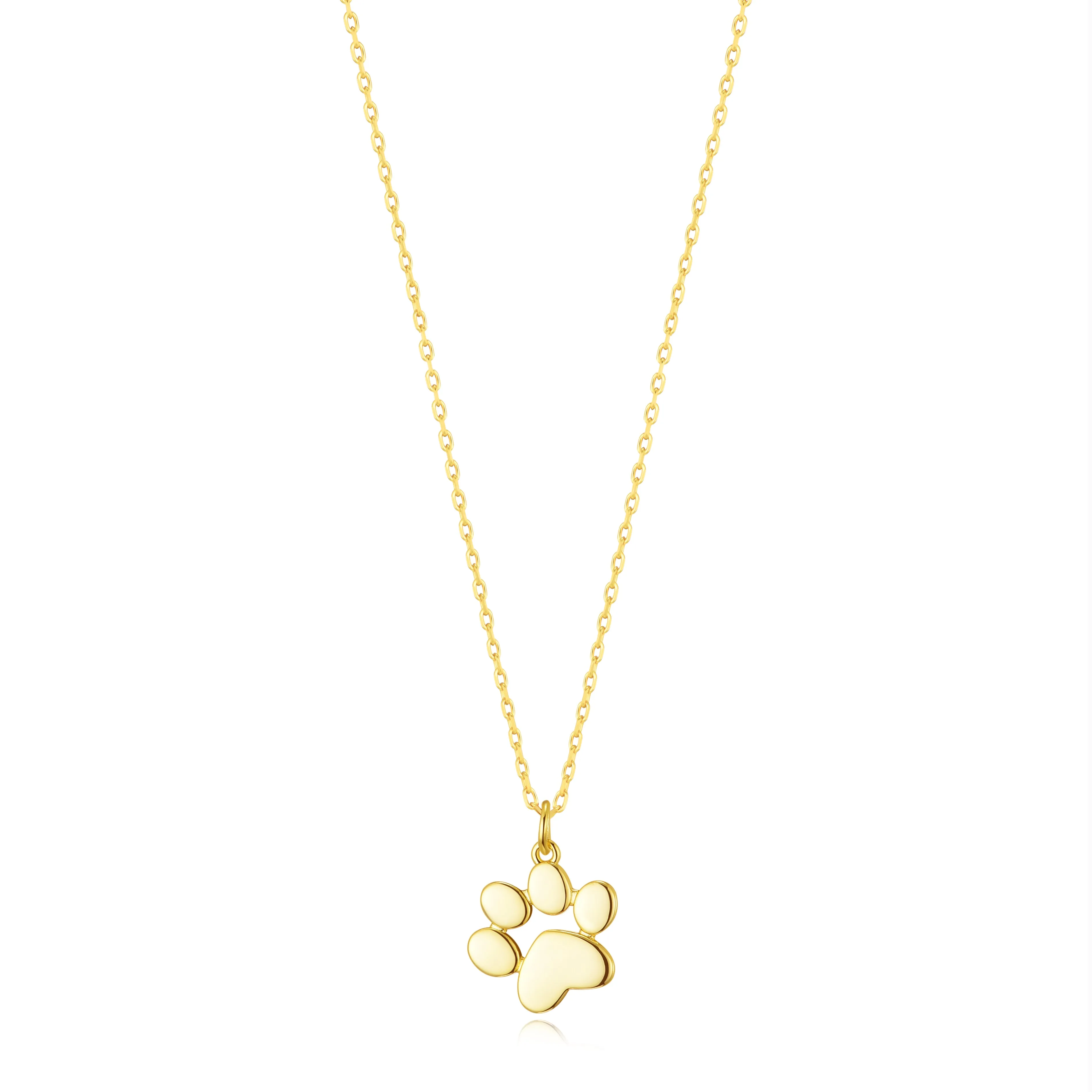 Gold Plated Dog Paw Necklace