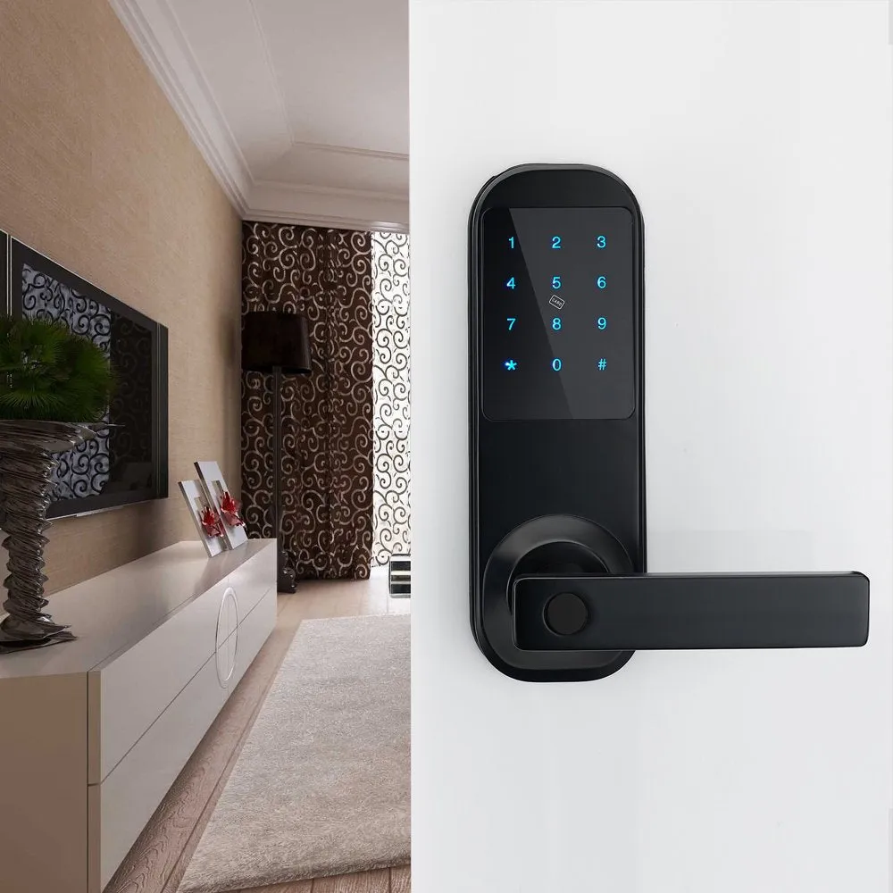 HAIFUAN Security Digital Keyless Code Door Lock, Unlock with Code Card and Key (HFAM10B-R-ORB)