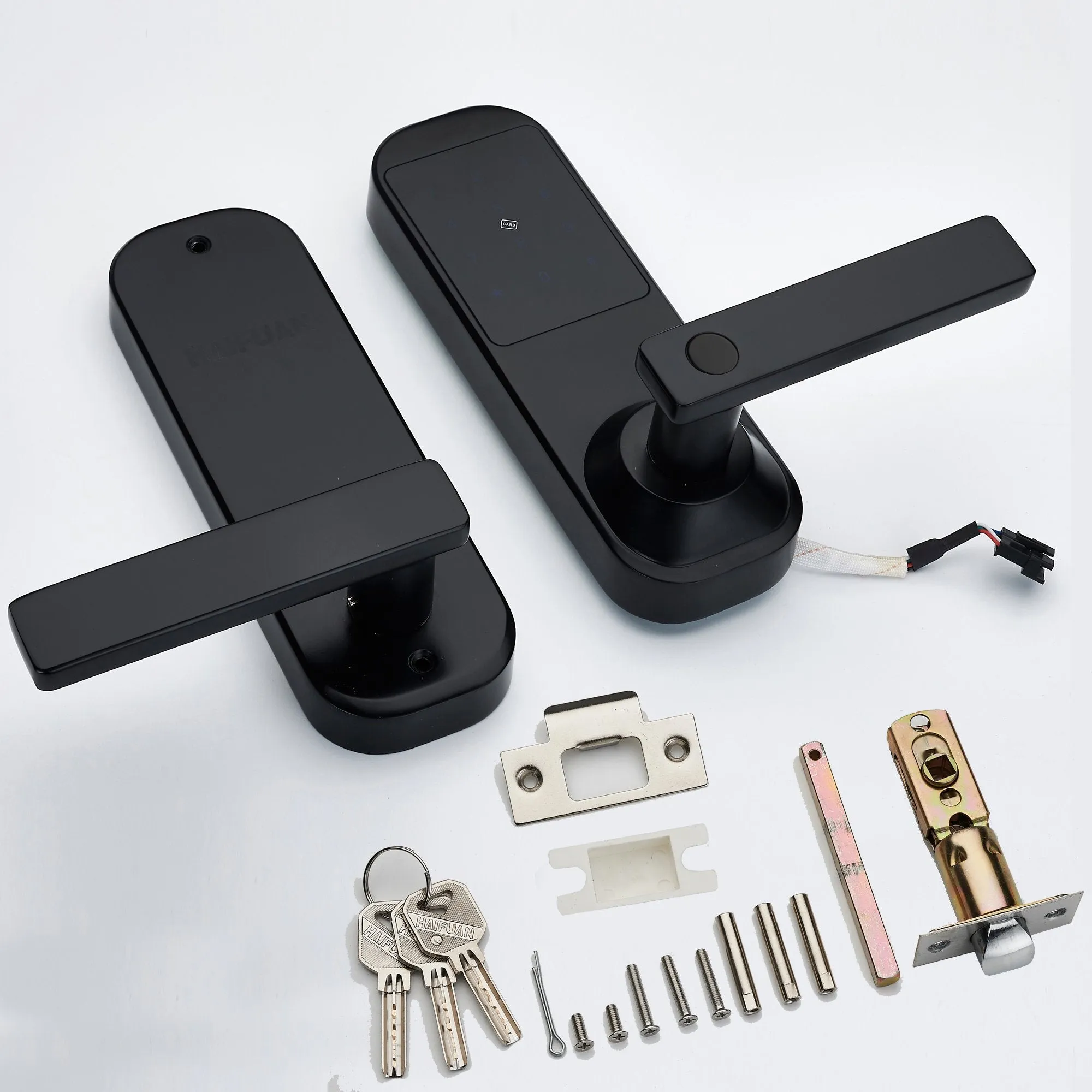 HAIFUAN Security Digital Keyless Code Door Lock, Unlock with Code Card and Key (HFAM10B-R-ORB)