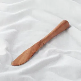 Hand Carved Natural Neem Wood Butter Knife (7 in)