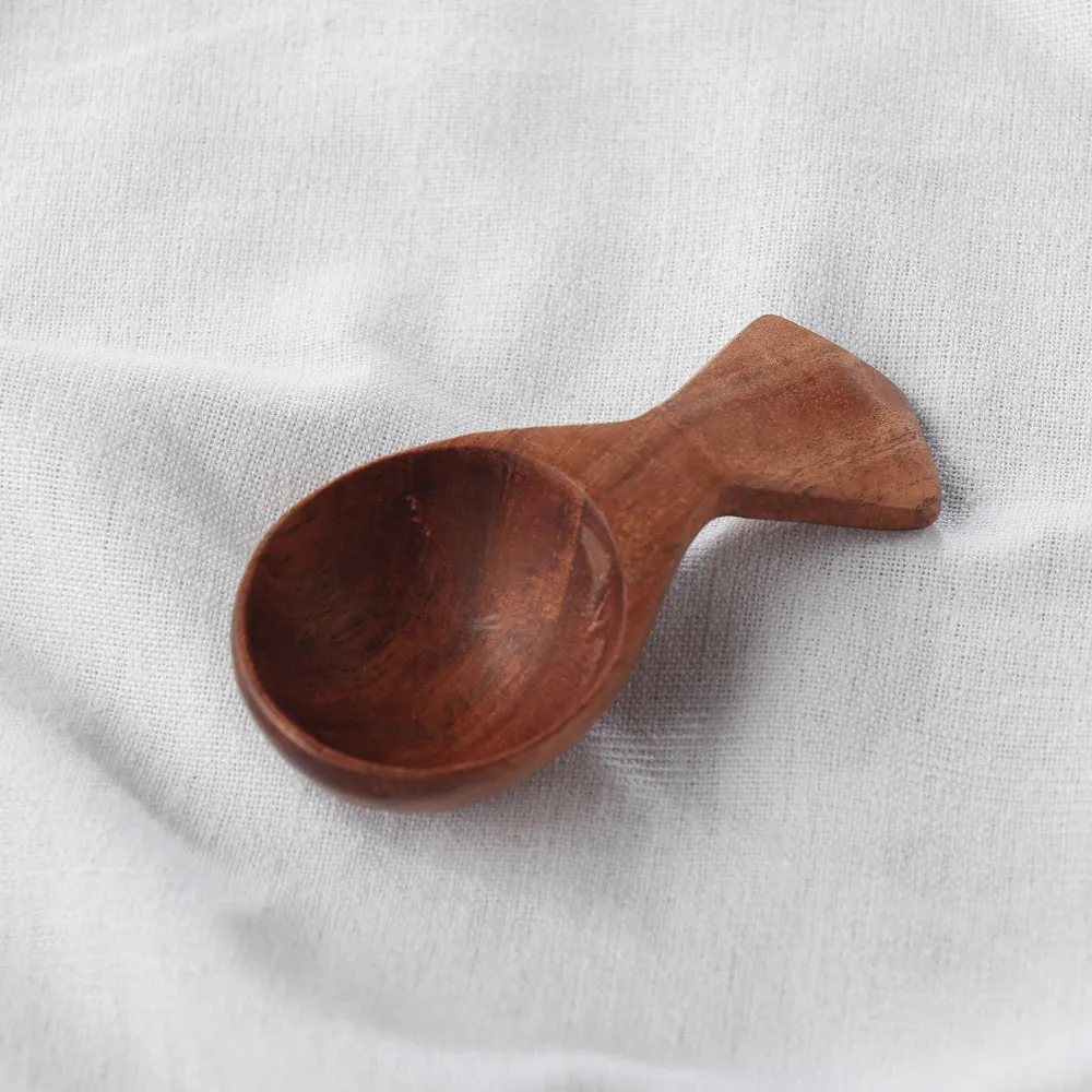 Hand Carved Natural Neem Wood Masala Spoon (3 in)