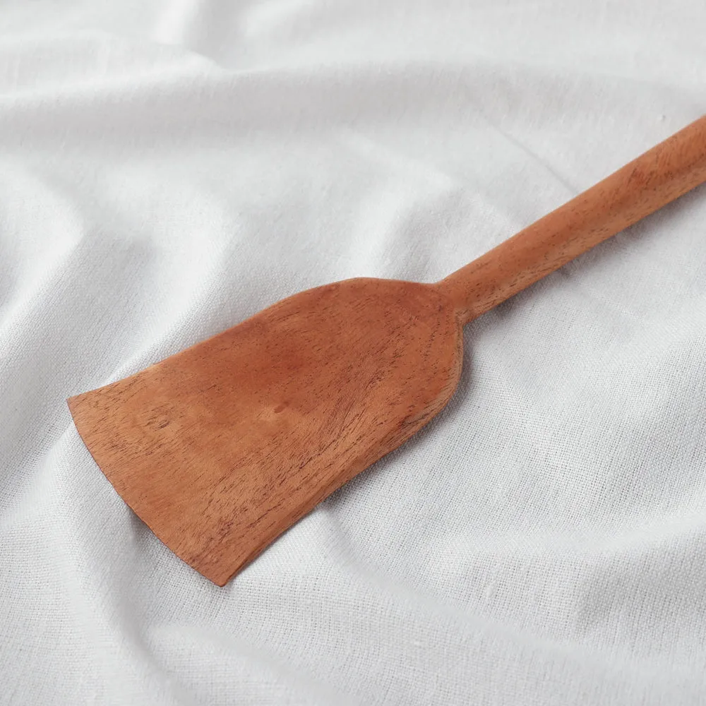 Hand Carved Natural Neem Wood Spatula/Palta (14 in)