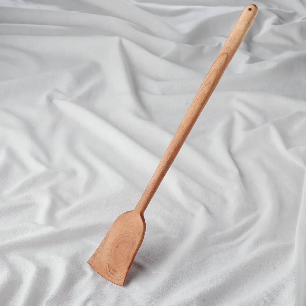 Hand Carved Natural Neem Wood Spatula/Palta (14 in)