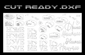 Hawaii Theme - Cut Ready DXF File Collection