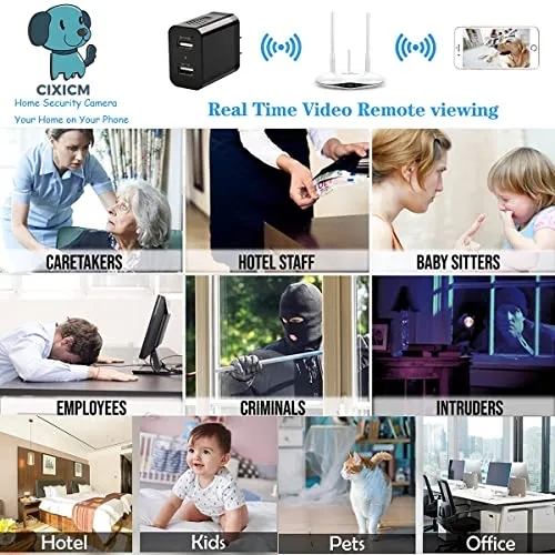 Hidden WiFi Charger Spy Camera