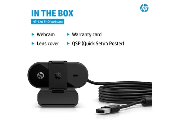 HP 320 FHD Webcam - 1080P