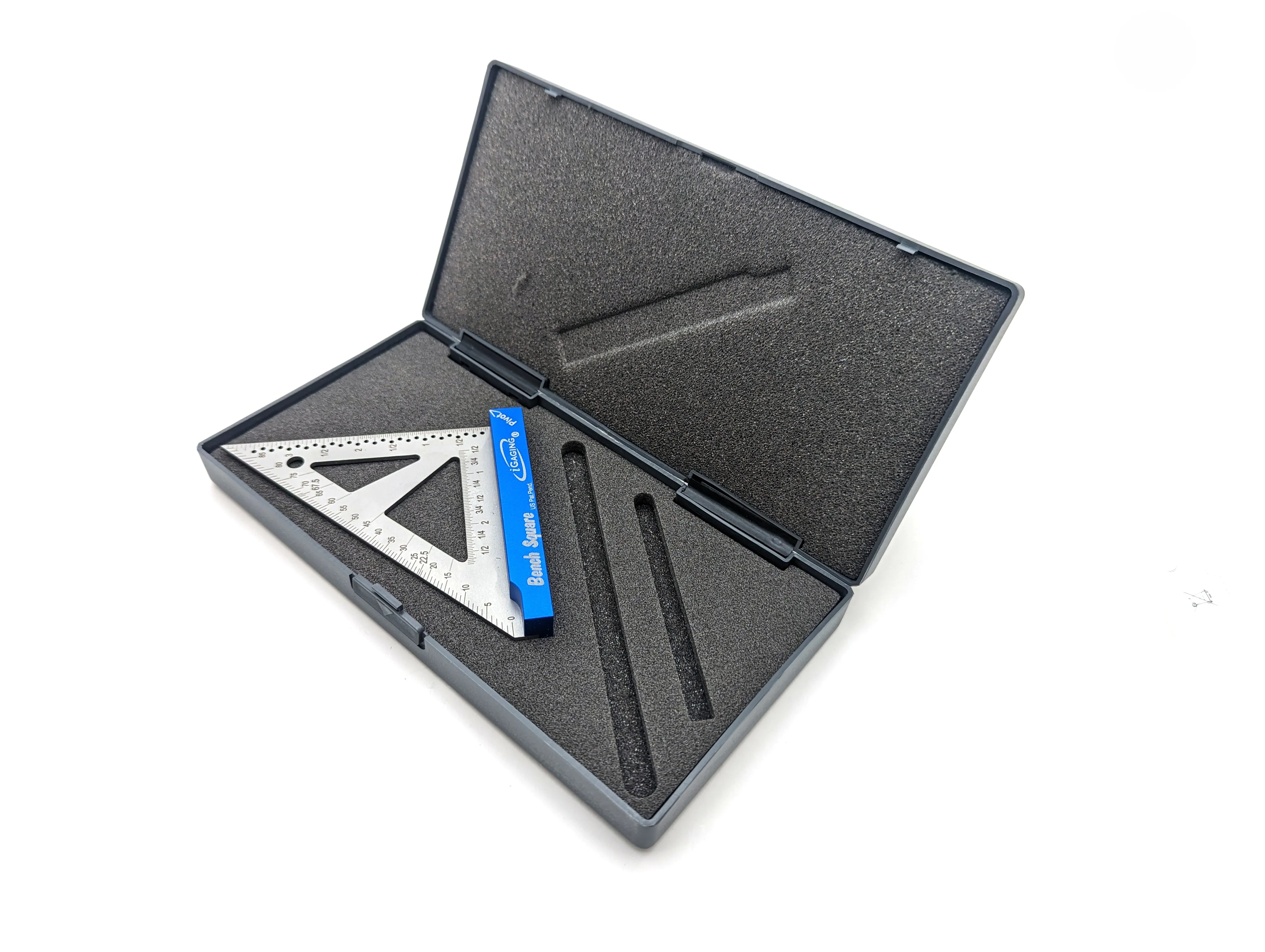iGaging Bench Squares, Stainless Steel Blades with Wide Anodized Aluminum Base