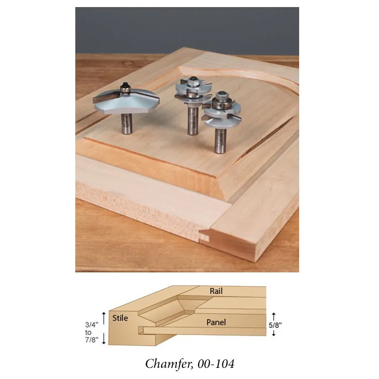 Infinity Tools 1/2" Shank 3-Pc. Cabinet Door Router Bit Sets