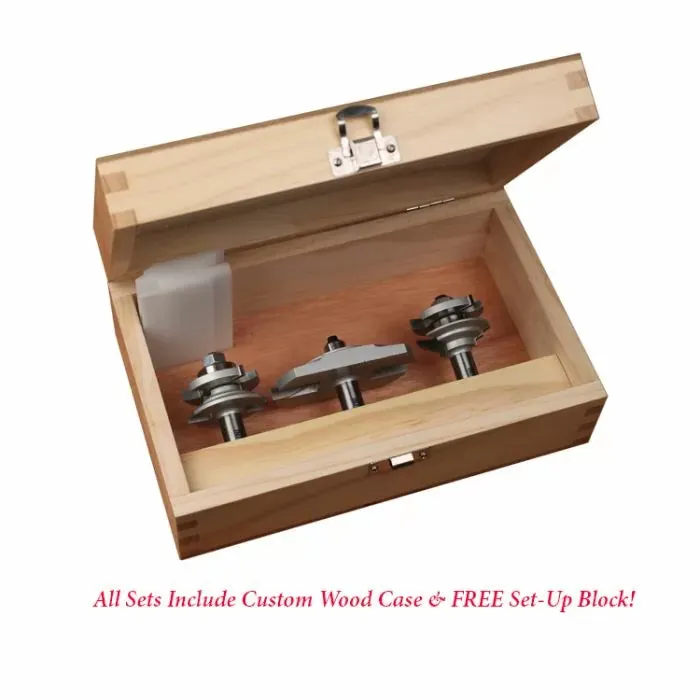 Infinity Tools 1/2" Shank 3-Pc. Cabinet Door Router Bit Sets