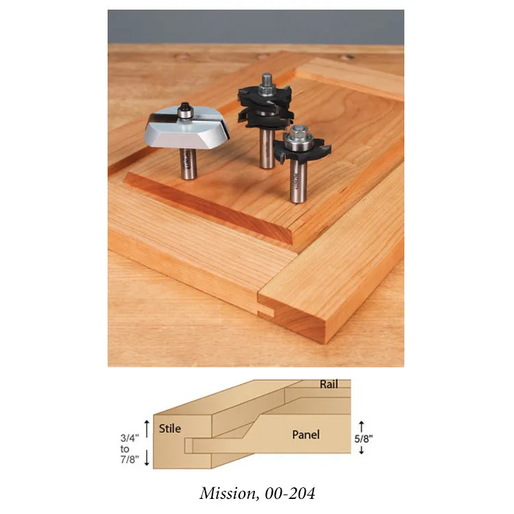 Infinity Tools 1/2" Shank 3-Pc. Cabinet Door Router Bit Sets
