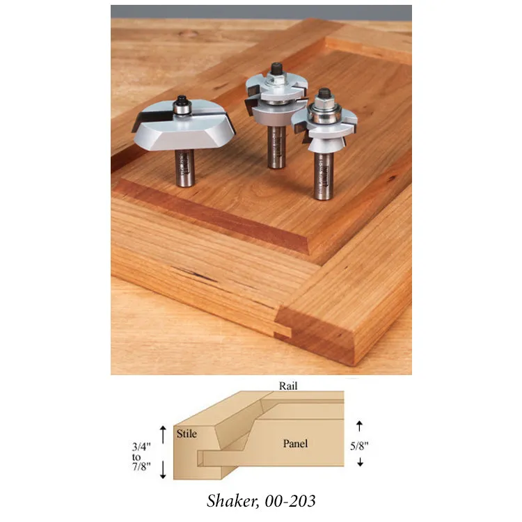 Infinity Tools 1/2" Shank 3-Pc. Cabinet Door Router Bit Sets