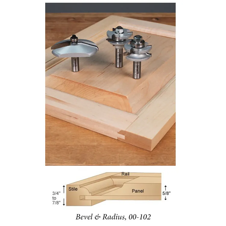 Infinity Tools 1/2" Shank 3-Pc. Cabinet Door Router Bit Sets