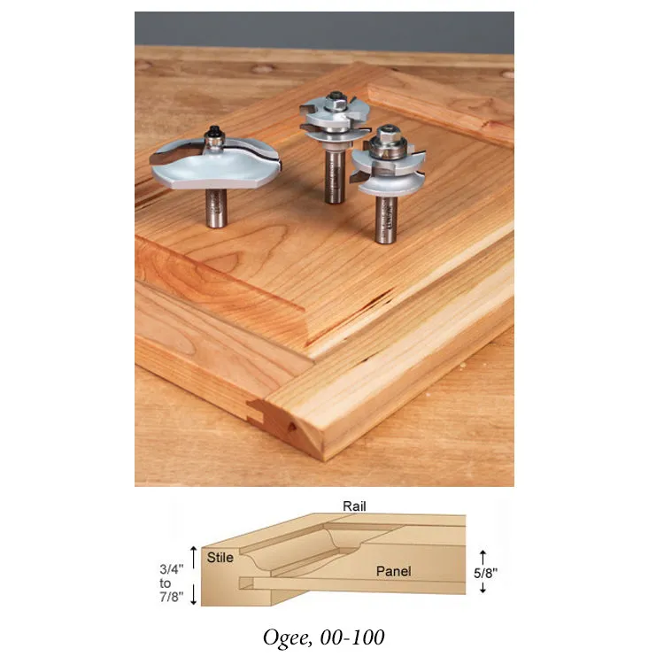 Infinity Tools 1/2" Shank 3-Pc. Cabinet Door Router Bit Sets