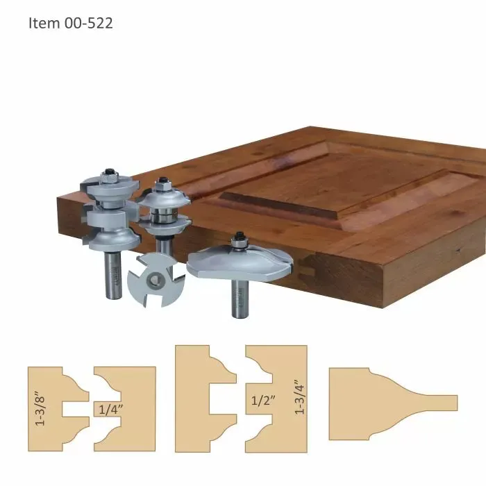 Infinity Tools 1/2" Shank 3-Pc. Entry & Passage Door Router Bit Sets