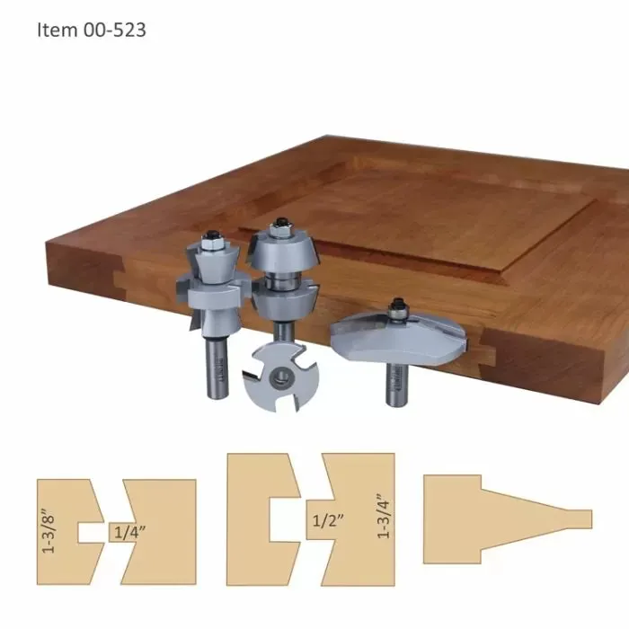 Infinity Tools 1/2" Shank 3-Pc. Entry & Passage Door Router Bit Sets
