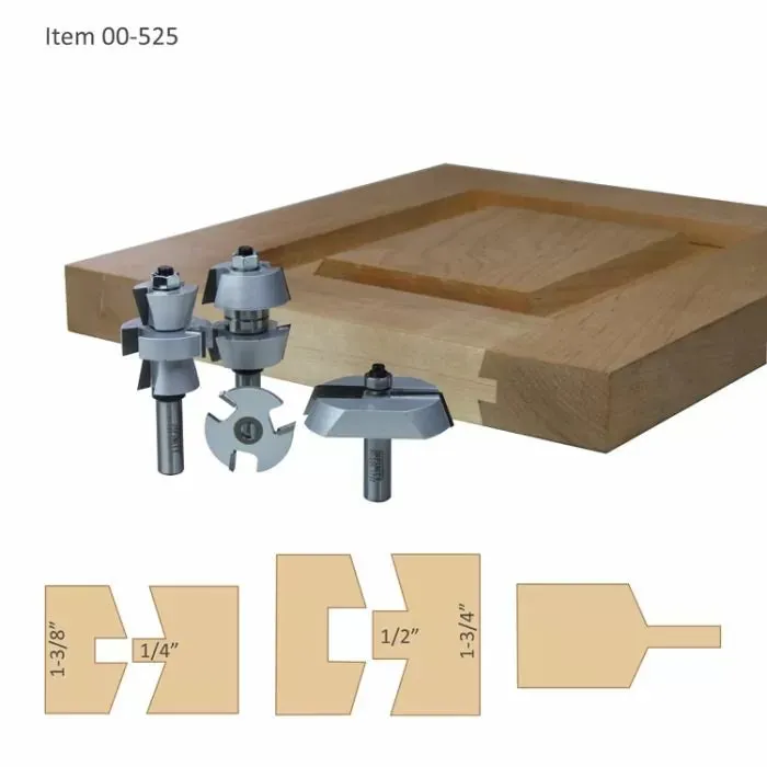 Infinity Tools 1/2" Shank 3-Pc. Entry & Passage Door Router Bit Sets