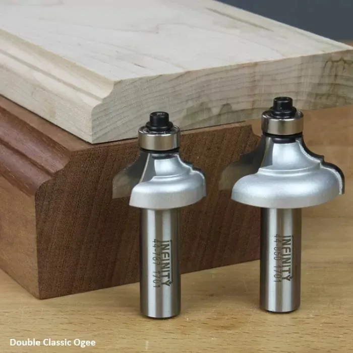Infinity Tools 1/2" Shank 3-Pc. Ogee Router Bit Set