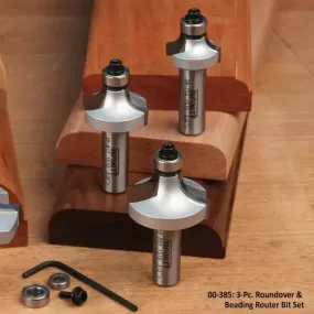 Infinity Tools 1/2" Shank 3-Pc. Roundover & Beading Router Bit Set