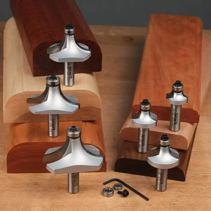 Infinity Tools 1/2" Shank 3-Pc. Roundover & Beading Router Bit Set