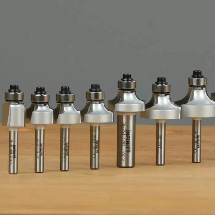 Infinity Tools 1/2" Shank 3-Pc. Roundover & Beading Router Bit Set