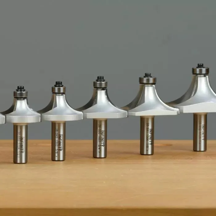 Infinity Tools 1/2" Shank 3-Pc. Roundover & Beading Router Bit Set