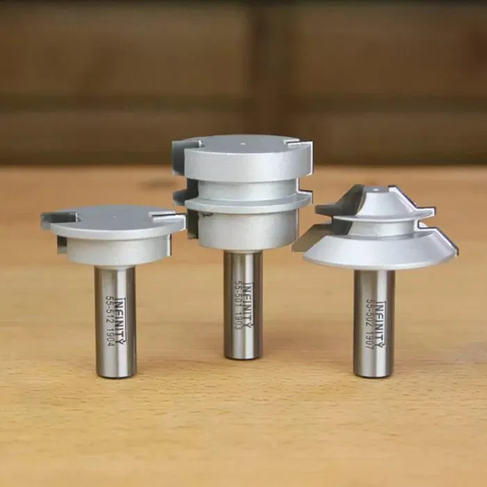 Infinity Tools 1/2" Shank 3-Pc. Ultimate Joinery Router Bit Set