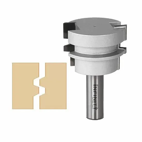 Infinity Tools 1/2" Shank Glue Joint Router Bit w/ Setup Block