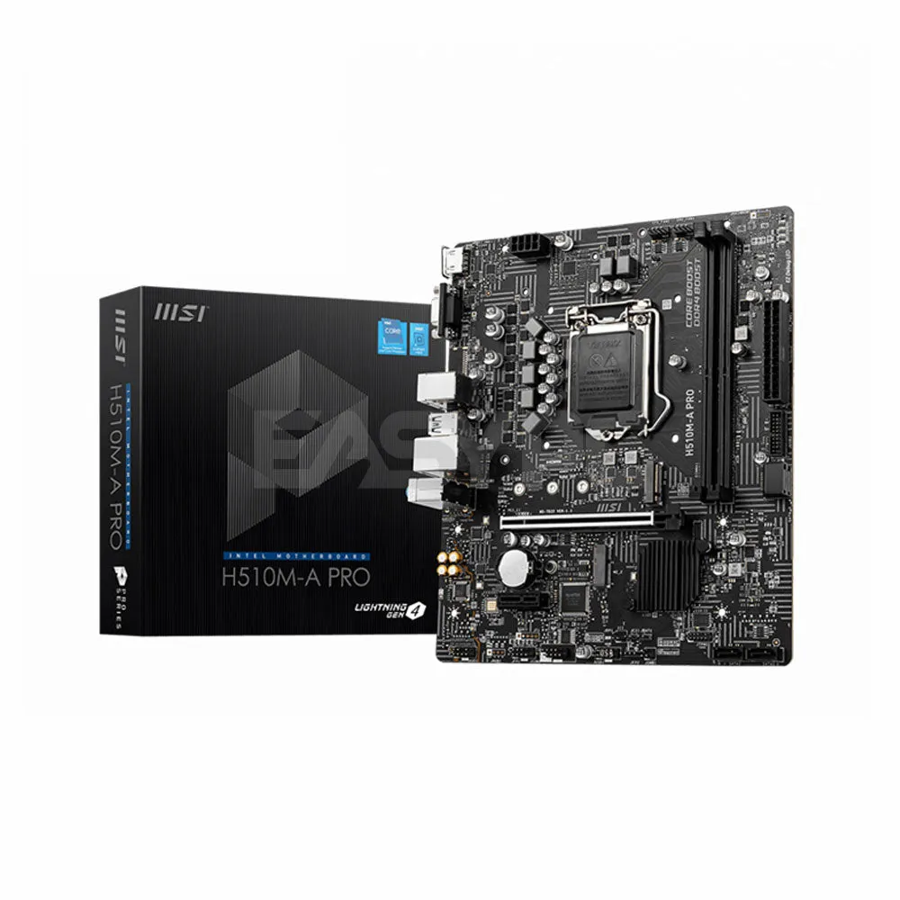 Intel Core i3-10100 Processor   MSI H510-A Pro Motherboard