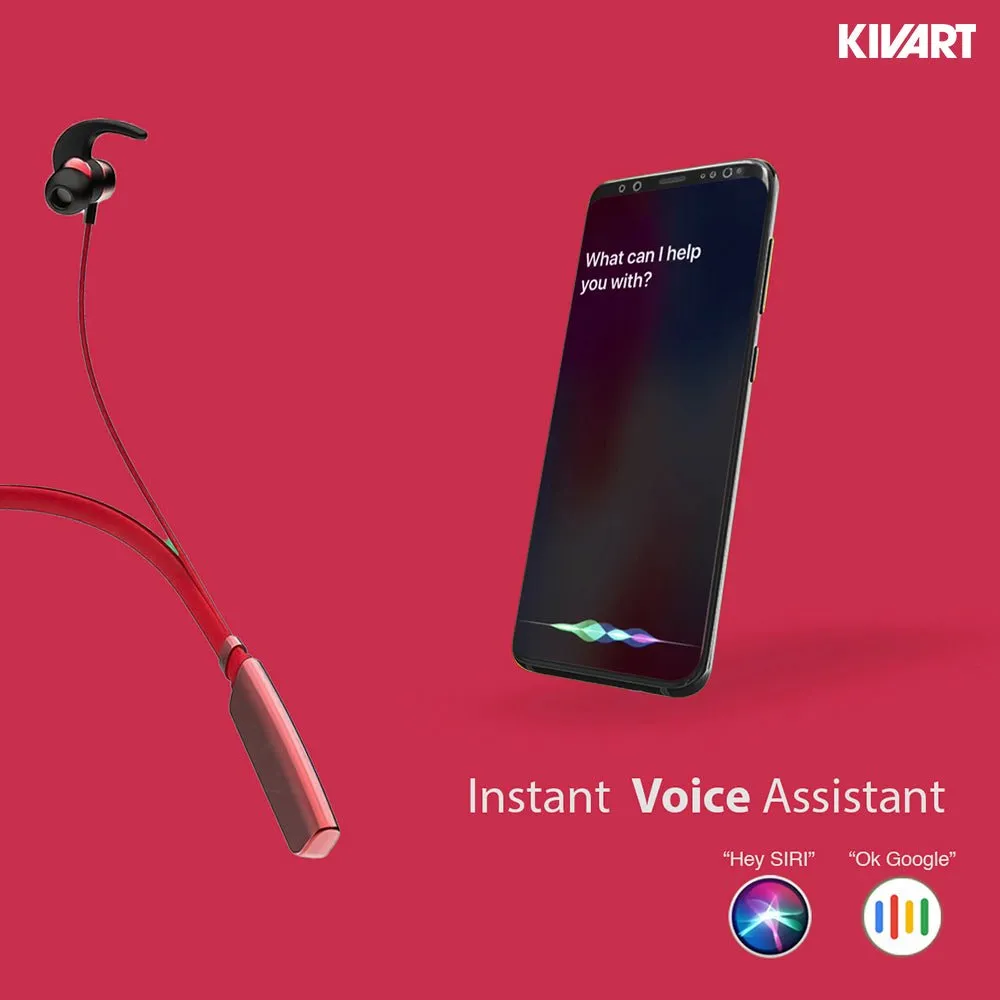 Kivart Buzz Neckband |  35 Playtime | C-Type Fast Charging | HD Quality Calls