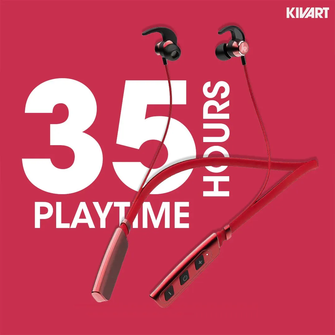 Kivart Buzz Neckband |  35 Playtime | C-Type Fast Charging | HD Quality Calls
