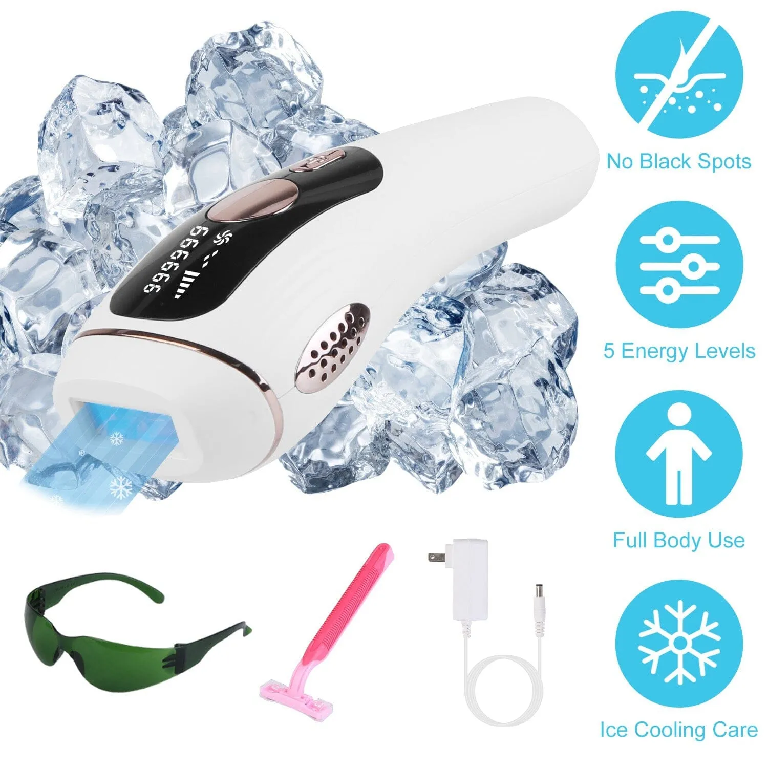 Laser Hair Removal Ice Cooling Permanent IPL